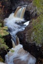 Cascade river in Northern Minnesota is fast, powerful and fully explains its name Royalty Free Stock Photo