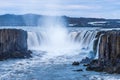 Cascade of Selfoss waterfall in Iceland