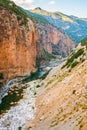 Cascade sur Oued Laou in sunset, north Morocco