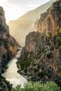 Cascade sur Oued Laou in sunset, north Morocco