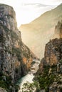 Cascade sur Oued Laou in sunset, north Morocco