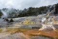 Cascade Terrace and hot springs Algae at Orakei Korako Royalty Free Stock Photo