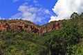 Cascade of water over cliff edge Royalty Free Stock Photo