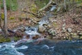 Cascade Waterfall Into a Mountain Stream Royalty Free Stock Photo