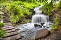 Cascade waterfall in Planten un Blomen park in Hamburg