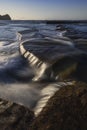 cascades flowing into the ocean in bouddi national park on NSW Central Coast in Australia