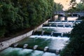 Cascades at the isar in munich