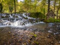 Cascades on the Janj mountain stream Royalty Free Stock Photo