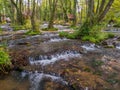 Cascades on the Janj mountain stream Royalty Free Stock Photo