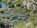 The cascades of Krka river near Roski Slap , Croatia Royalty Free Stock Photo