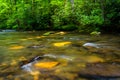 Cascades at the Oconaluftee River Royalty Free Stock Photo