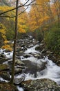 Cascades and a small waterfall in Great Smoky Mountains, Tennessee, USA Royalty Free Stock Photo