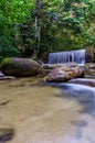 Cascades of waterfall over rock ledges Royalty Free Stock Photo