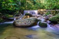 Cascades of waterfall over rock ledges Royalty Free Stock Photo