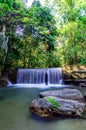 Cascades of waterfall over rock ledges Royalty Free Stock Photo