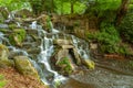 The cascades waterfall at Virginia Water Lake, Windsor Great Park, Berkshire, England