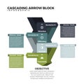 Cascading Arrow Block Infographic