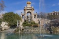 Cascading fountain in the Park Ciutadella Royalty Free Stock Photo