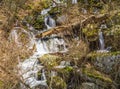 Cascading Mountain Waterfalls in a Boulder Field Royalty Free Stock Photo