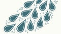 Cascading Raindrops Abstract Pattern Vector Background, vector design Generative AI Royalty Free Stock Photo