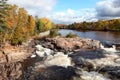 Cascading River and Fall Colors Royalty Free Stock Photo