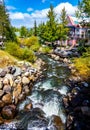 Cascading River Through Western Town Of Breckenridge