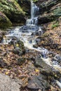 The cascading water from Horseshoe Falls in Michigan Royalty Free Stock Photo