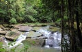 Cascading waterfall of Agathis Camp in Maliau Basin.