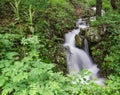 Cascading Waterfall in the Blue Ridge Mountain Royalty Free Stock Photo