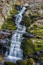 Cascading Waterfall in the Blue Ridge Mountains Royalty Free Stock Photo