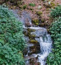 A Cascading Waterfall in the Blue Ridge Mountains Royalty Free Stock Photo