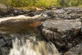 Eau Claire River Waterfall In Autumn