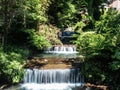 Cascading waterfall in the Suzu River near the Oyama Cable Car to Afuri Shrine, Isehara, Japan