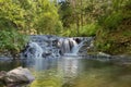 Cascading Waterfall at Sweet Creek Falls Trail