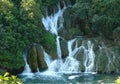 Cascading waterfalls in Krka National Park