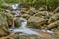 Cascading woodland waterfalls Royalty Free Stock Photo