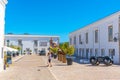 CASCAIS, PORTUGAL, MAY 31, 2019: View of the main courtyard of the citadel in Cascais, Portugal