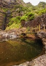 Cascata de Aveiro on Santa Maria Island Royalty Free Stock Photo