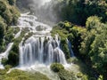 Cascata delle Marmore is a waterfall created by the romans situated near Terni, Umbria, Italy Royalty Free Stock Photo