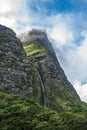 Cascata do PoÃÂ§o do Bacalhau, a waterfall on the Azores island o Royalty Free Stock Photo