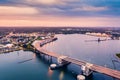 Casco Bay Bridge in Portland, Maine Royalty Free Stock Photo