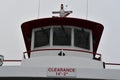 Casco Bay Ferry in Portland Harbor traveling from Portland to Peaks Island in Maine Royalty Free Stock Photo