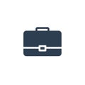 case, briefcase, career symbol, portfolio solid flat icon. vector illustration Royalty Free Stock Photo