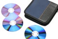 Case for CDs and DVDs on a white background Royalty Free Stock Photo