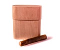 Case for cigars on a white background. isolate