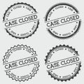 Case Closed insignia stamp isolated on white. Royalty Free Stock Photo