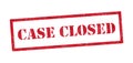 Case Closed red ink stamp Royalty Free Stock Photo