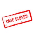 Case closed red rubber stamp isolated on white. Royalty Free Stock Photo