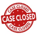 Case closed sign or stamp