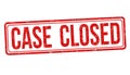 Case closed sign or stamp
